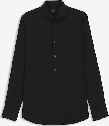 BOSS Button Up Shirt in Black: front