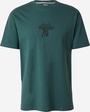 RVCA - Camiseta 'THANKS FOR  TEES' en verde: frente