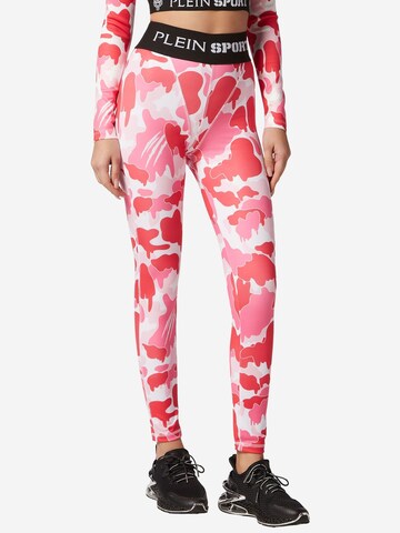 Skinny Leggings di Plein Sport in rosa: frontale