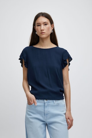 ICHI Blouse 'marrakech To6' in Blauw: voorkant