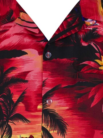 King Kameha Shirt 'Surf' in Red