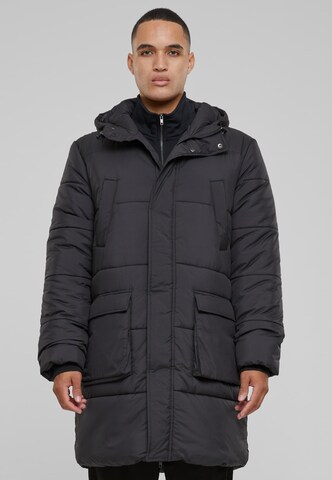 Urban Classics Winterjas in Zwart: voorkant