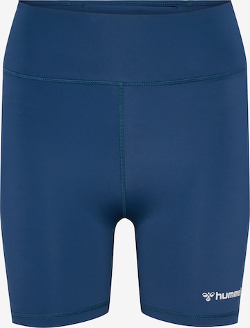 Hummel Slim fit Workout Pants 'Active' in Blue: front