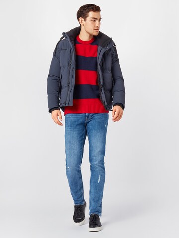 BRAVE SOUL Regular Fit Jacke 'Billy' in Blau