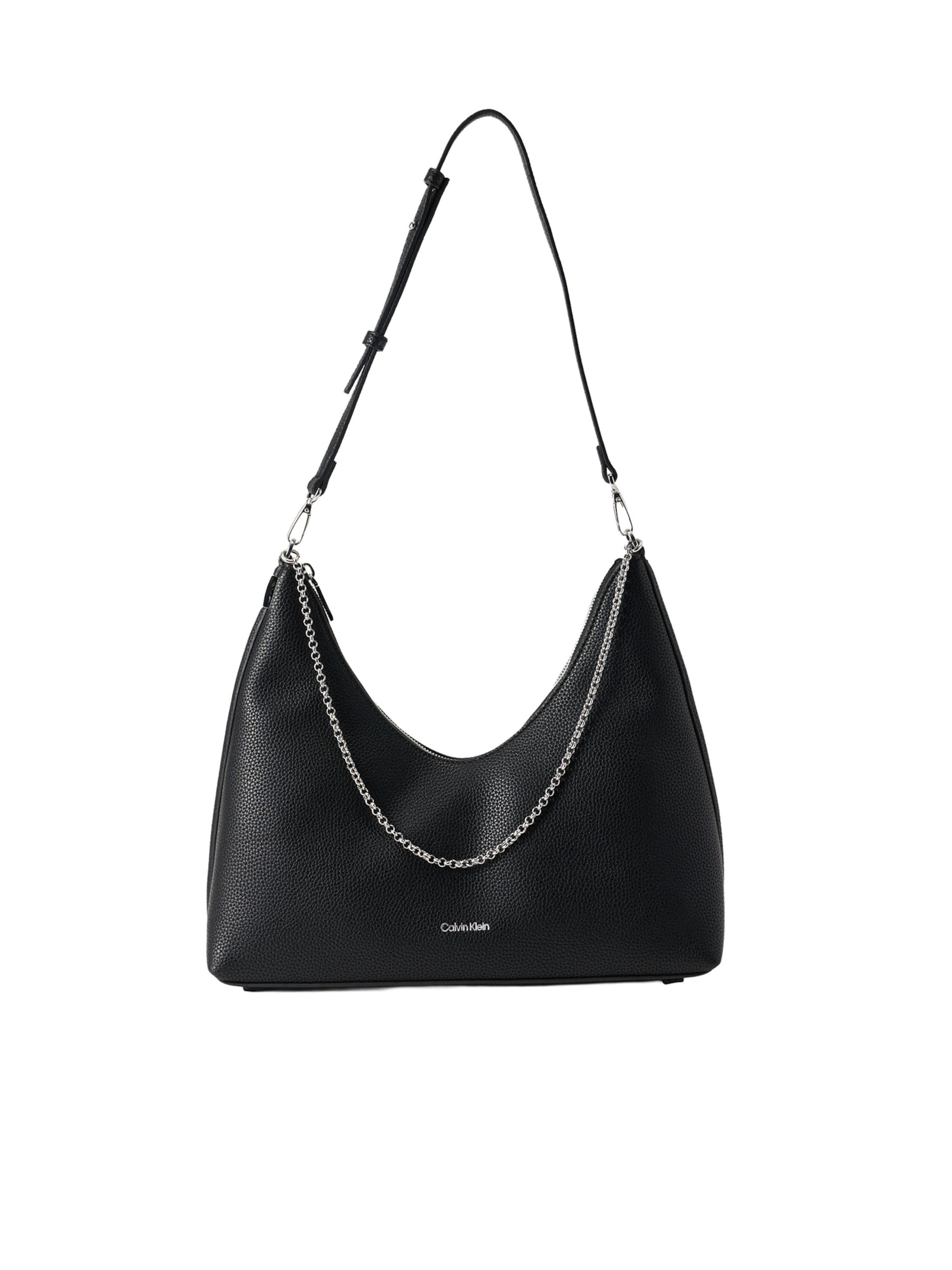 Calvin Klein - Mala de ombro em preto: frente