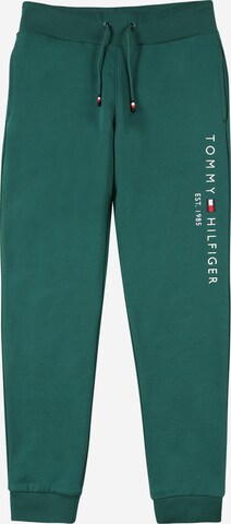 TOMMY HILFIGER Zúžený Kalhoty – zelená: přední strana