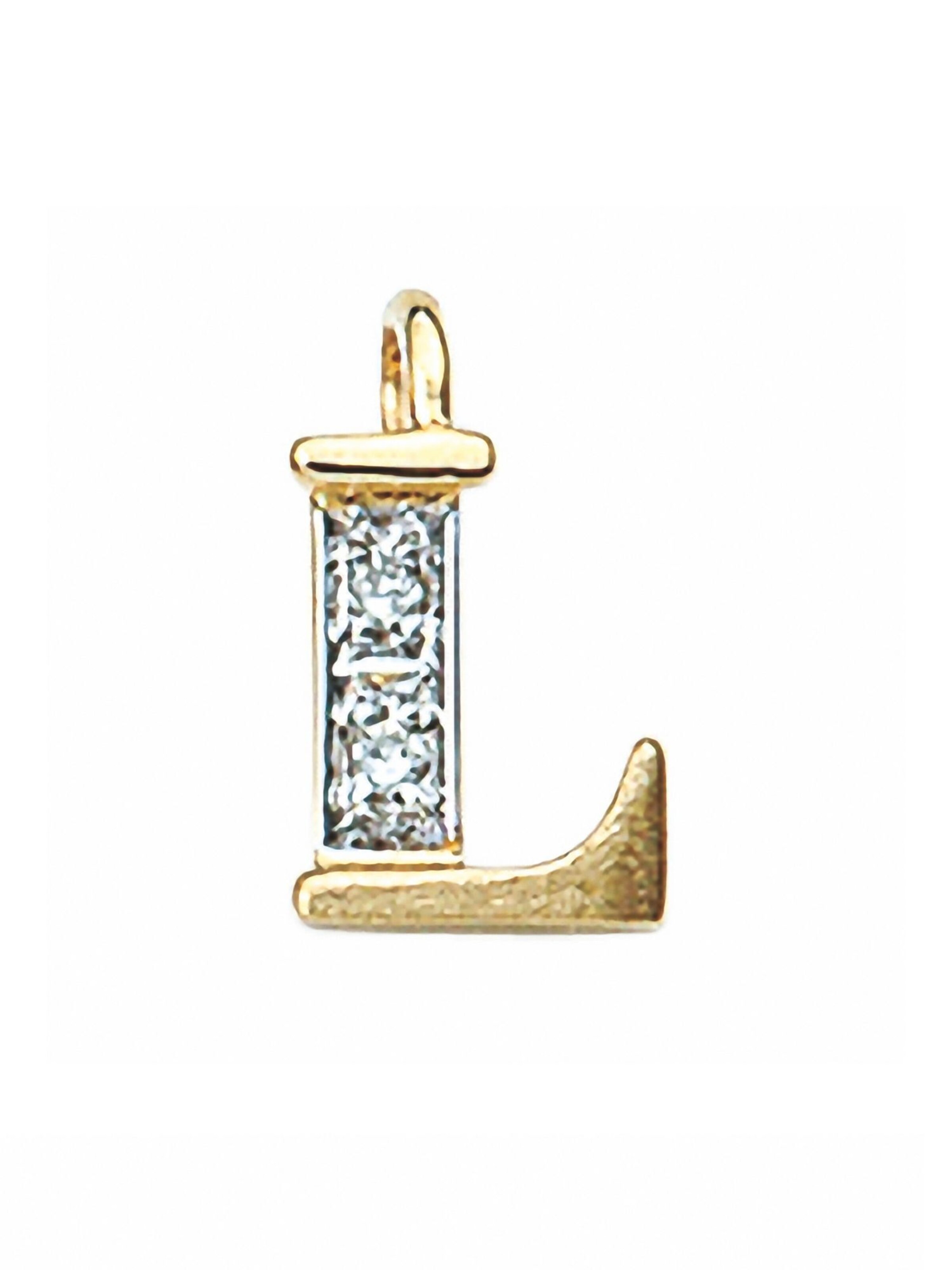 Adelia´s Anhänger 'L' in Gold: Vorderseite