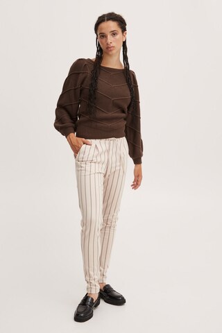 ICHI Skinny Trousers 'Ruti' in Beige