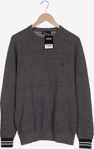 Fred Perry Sweater & Cardigan in L in Grey: front