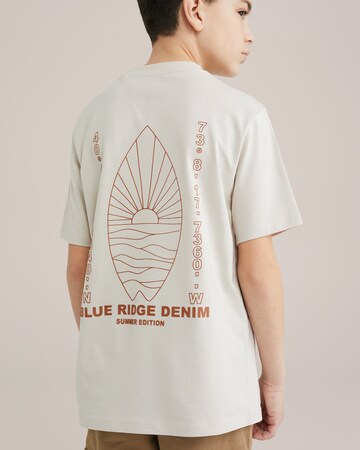 T-Shirt WE Fashion en beige : devant