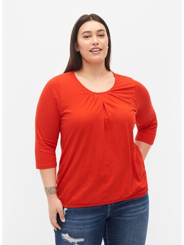 Zizzi - Blusa 'MLoa' en rojo: frente