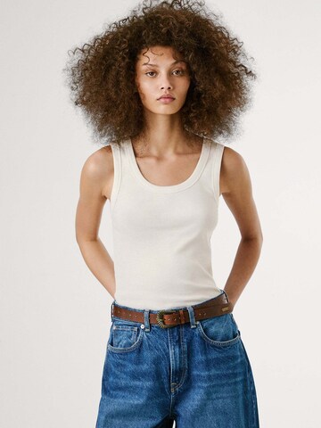 Haut 'Bessy' Pepe Jeans en blanc : devant