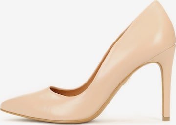 Kazar - Zapatos con plataforma en beige: frente