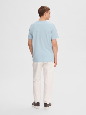 SELECTED HOMME T-shirt 'ASPEN' i blå