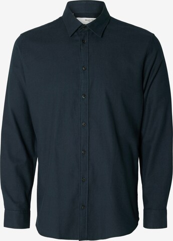 Coupe regular Chemise 'Owen' SELECTED HOMME en bleu : devant