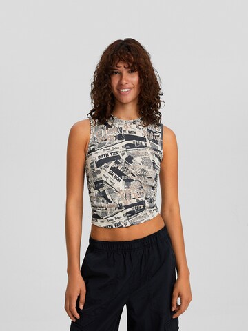 Bershka Top in Wit: voorkant