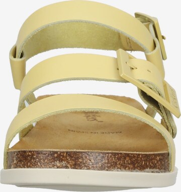 Kickers Sandalen met riem in Geel