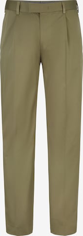 JOOP! Pleat-Front Pants in Green: front