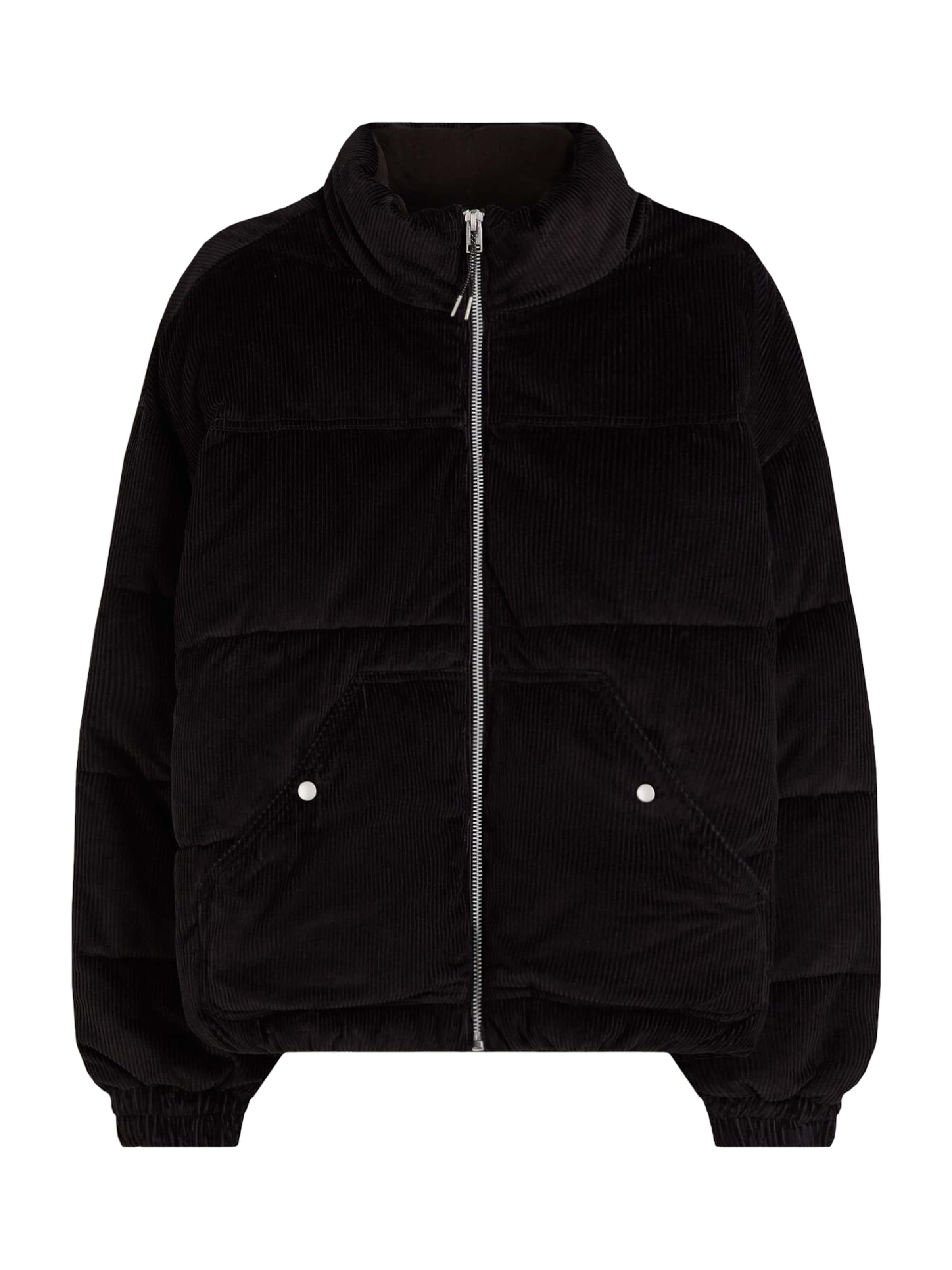 Geacă de primăvară-toamnă de la Bershka pe negru: față