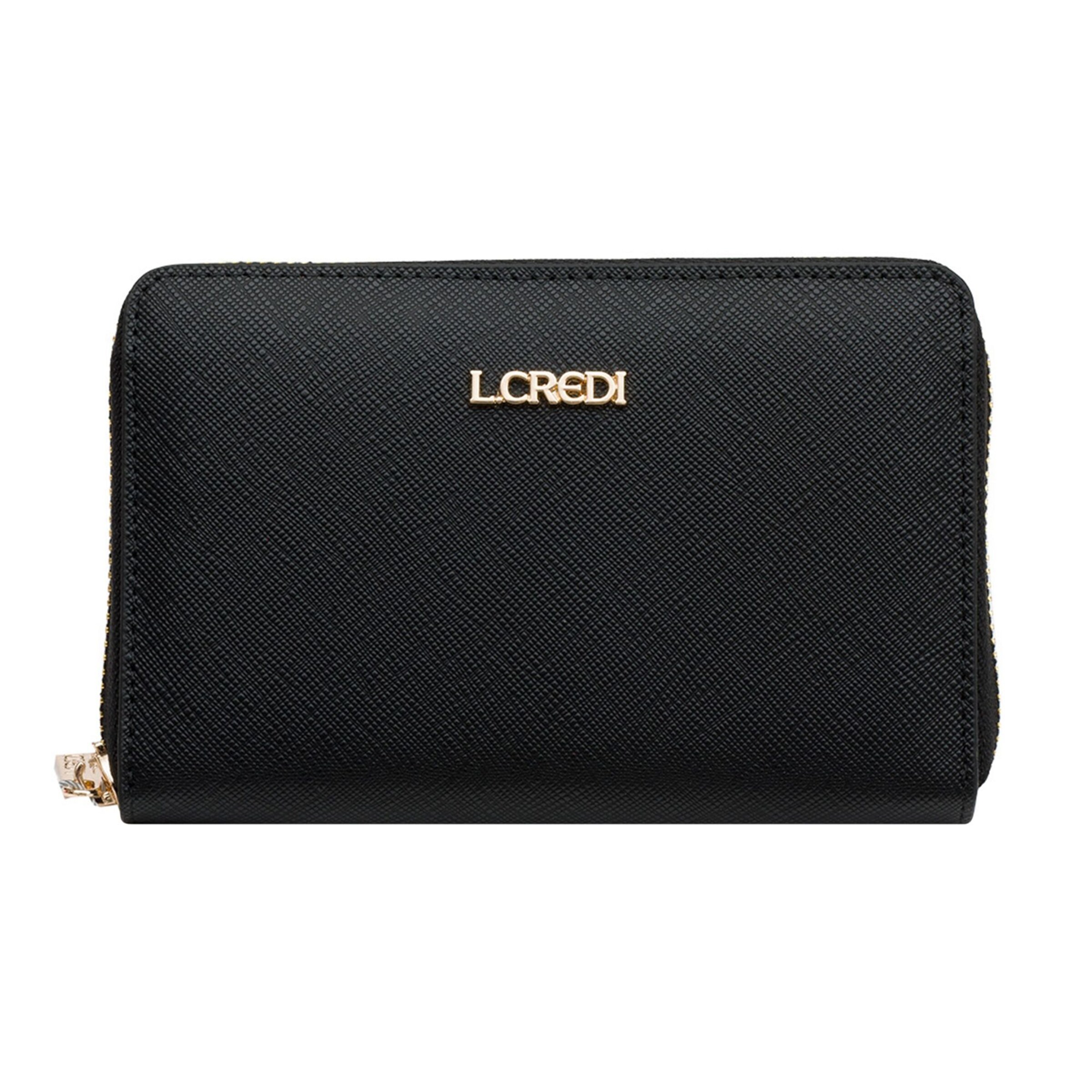 L.CREDI Wallet 'Poema' in Black: front