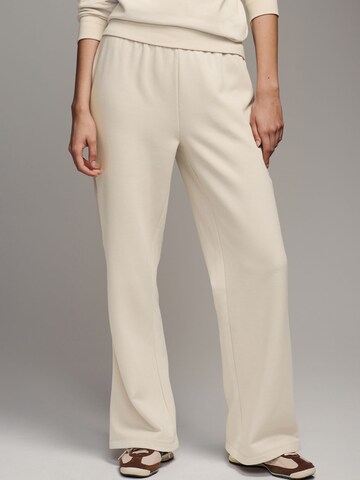 The Set Wide Leg Hose in Beige: Vorderseite