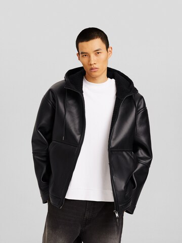 Bershka Between-Season Jacket in Black: front