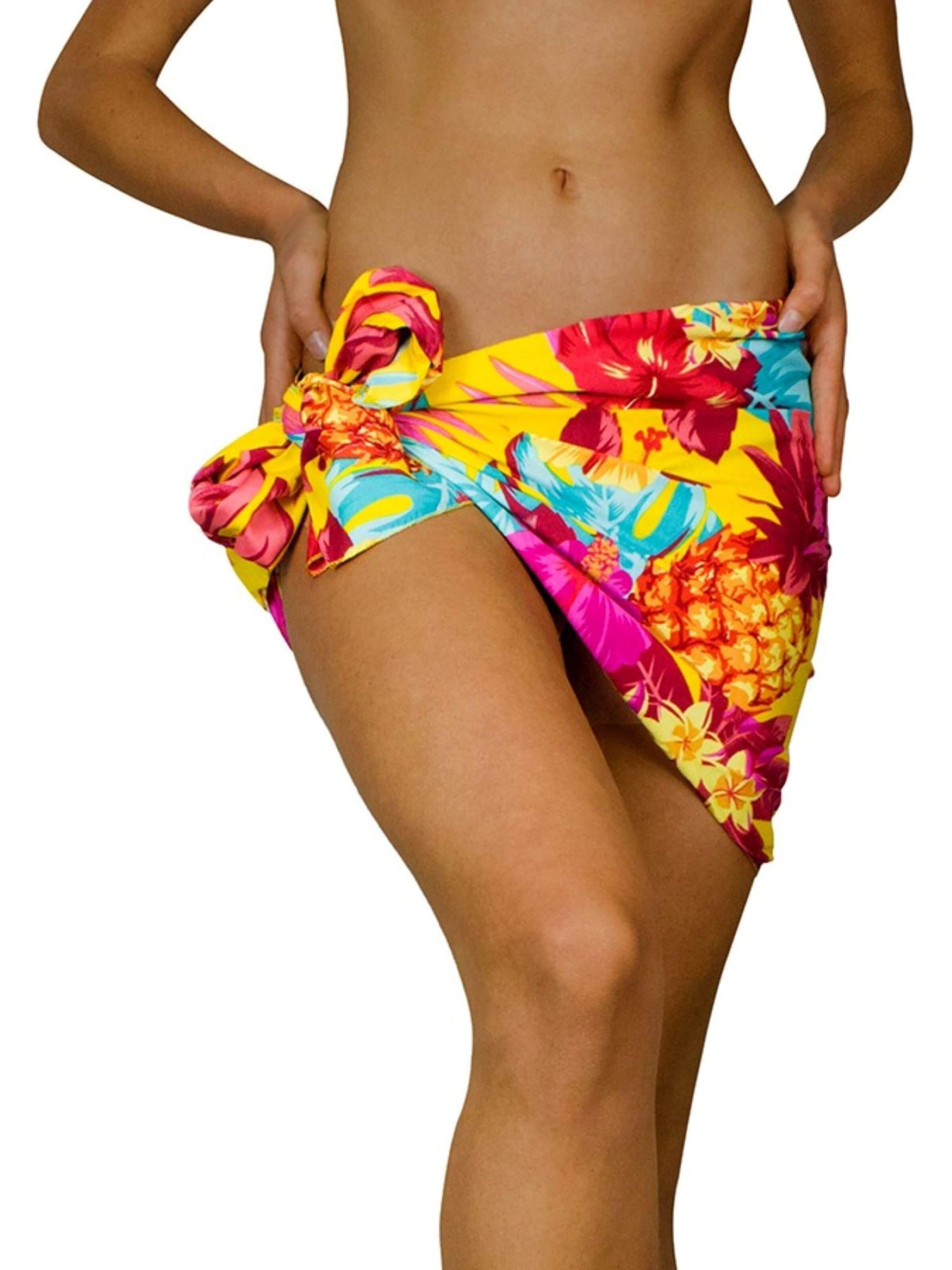 Foulard 'Pineapple' di King Kameha in giallo: frontale