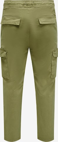 Only & Sons Tapered Cargobroek in Groen