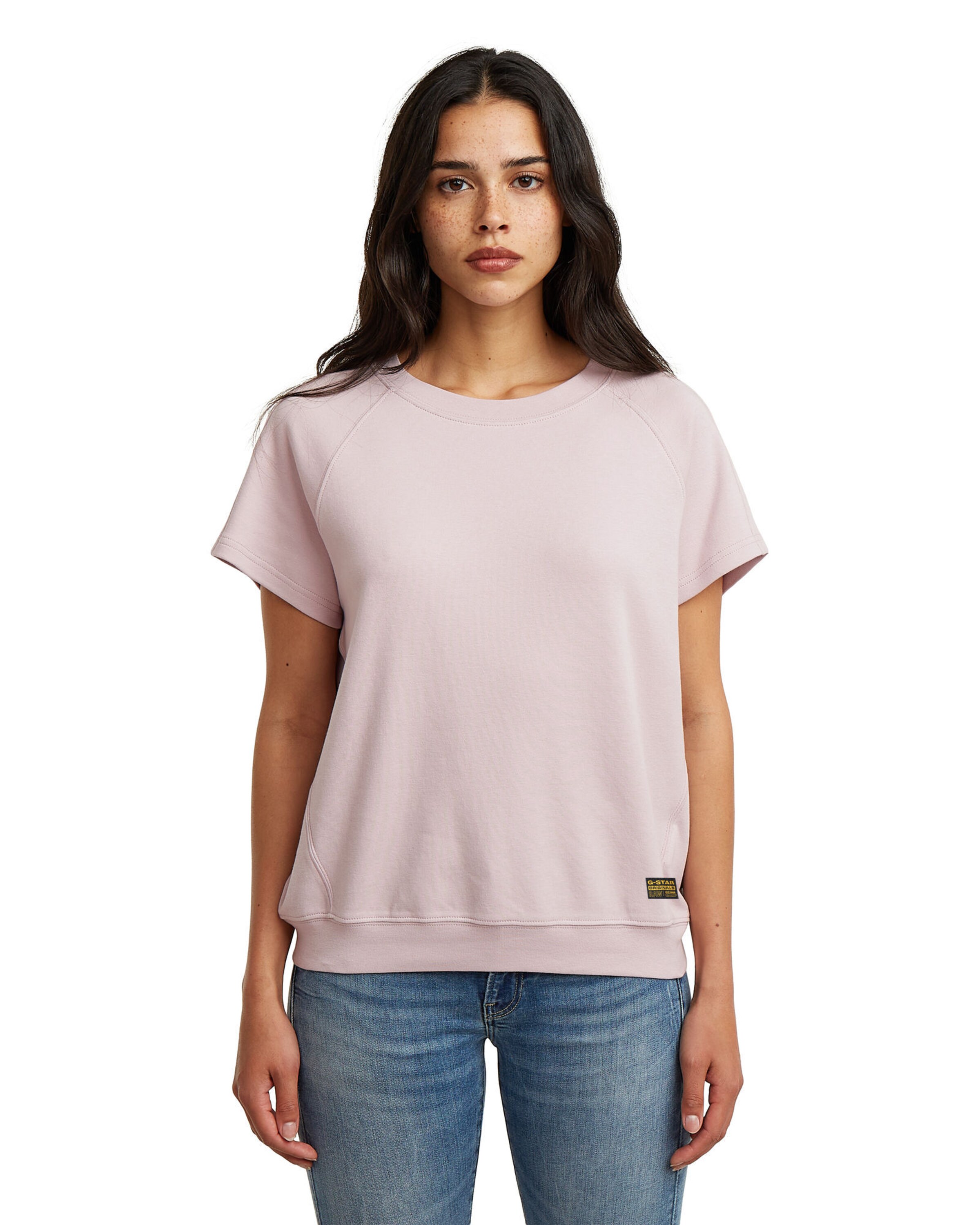 G-STAR Shirt 'Raglan ' in Roze: voorkant