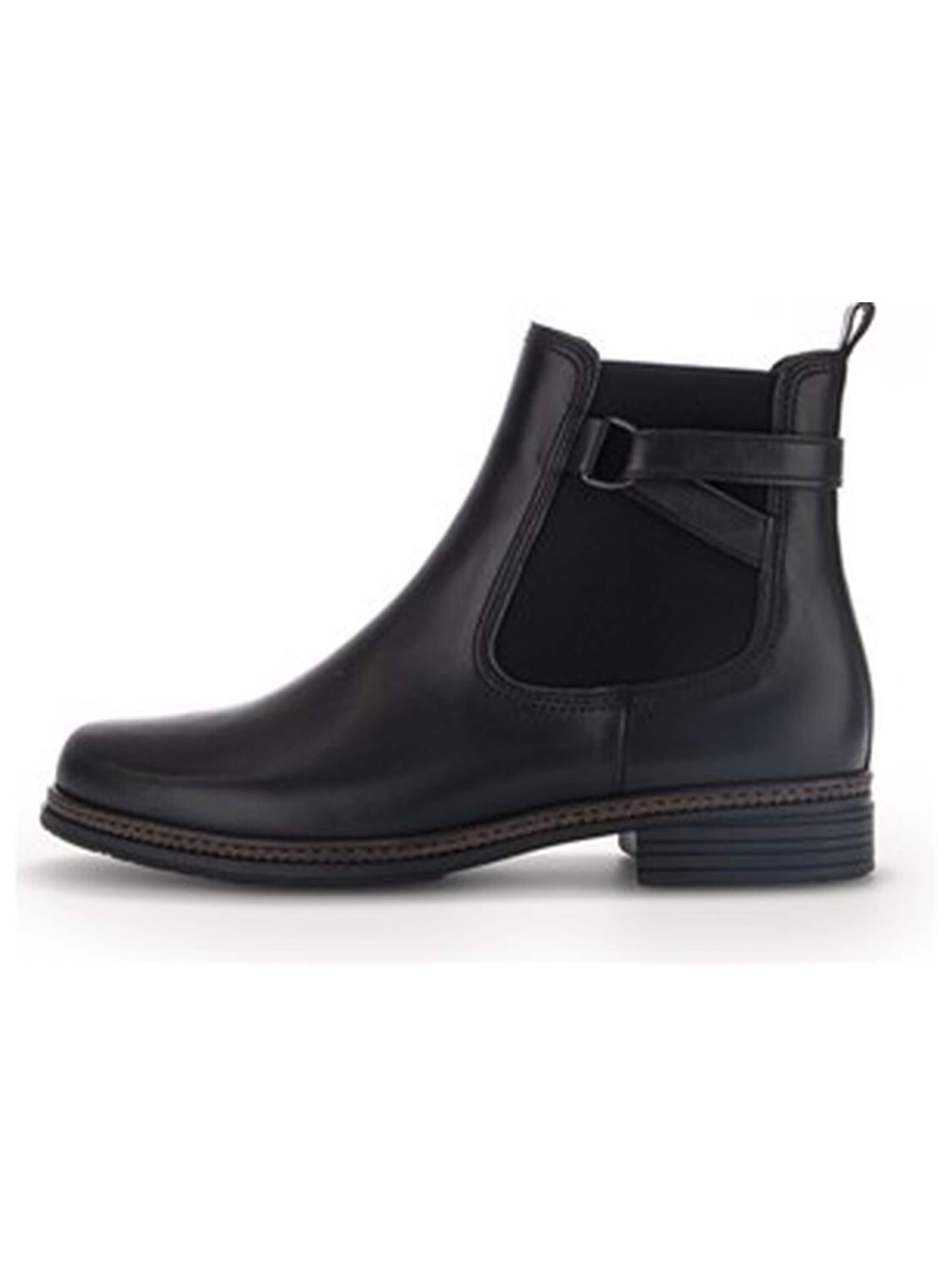 GABOR Boots 'Stiefel Damen 74.670.27 Echtleder in schwarz'‌ in Schwarz: Vorderseite