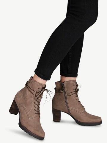 Tamaris Lace-up bootie in Brown