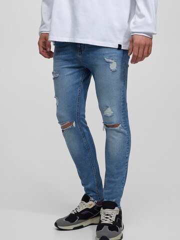 Pull&Bear Skinny Džínsy - Modrá