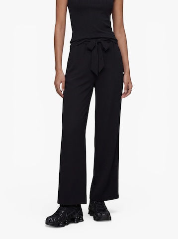 VERO MODA Wide Leg Laskoshousut 'VMCARLA' värissä musta: etupuoli