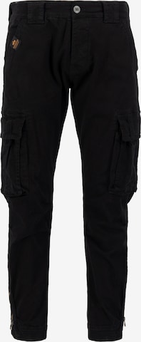 Regular Pantalon cargo ALPHA INDUSTRIES en noir : devant