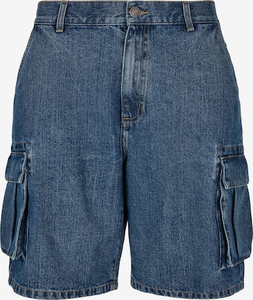 Urban Classics Cargo Jeans in Blue: front