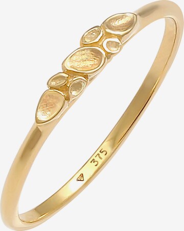 ELLI PREMIUM Ring 'Organic Blume' in Goud: voorkant