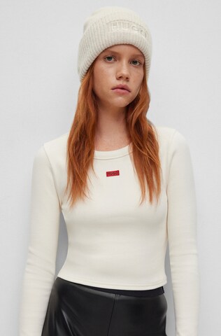 HUGO Beanie 'Social' in White