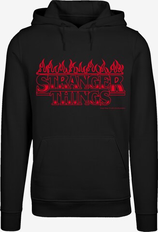 Sweat-shirt 'Stranger Things Netflix TV Series' F4NT4STIC en noir : devant