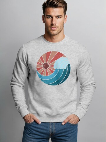 Neverless Sweatshirt 'Vintage Sunrise' in Grey: front