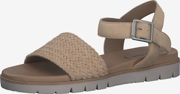 s.Oliver Sandalen met riem in Beige: voorkant