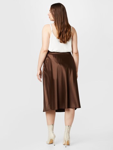 Vila Curve Skirt in Brown