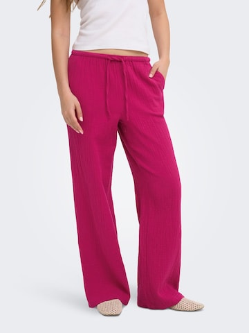 Regular Pantalon 'ONLThyra' ONLY en rose : devant