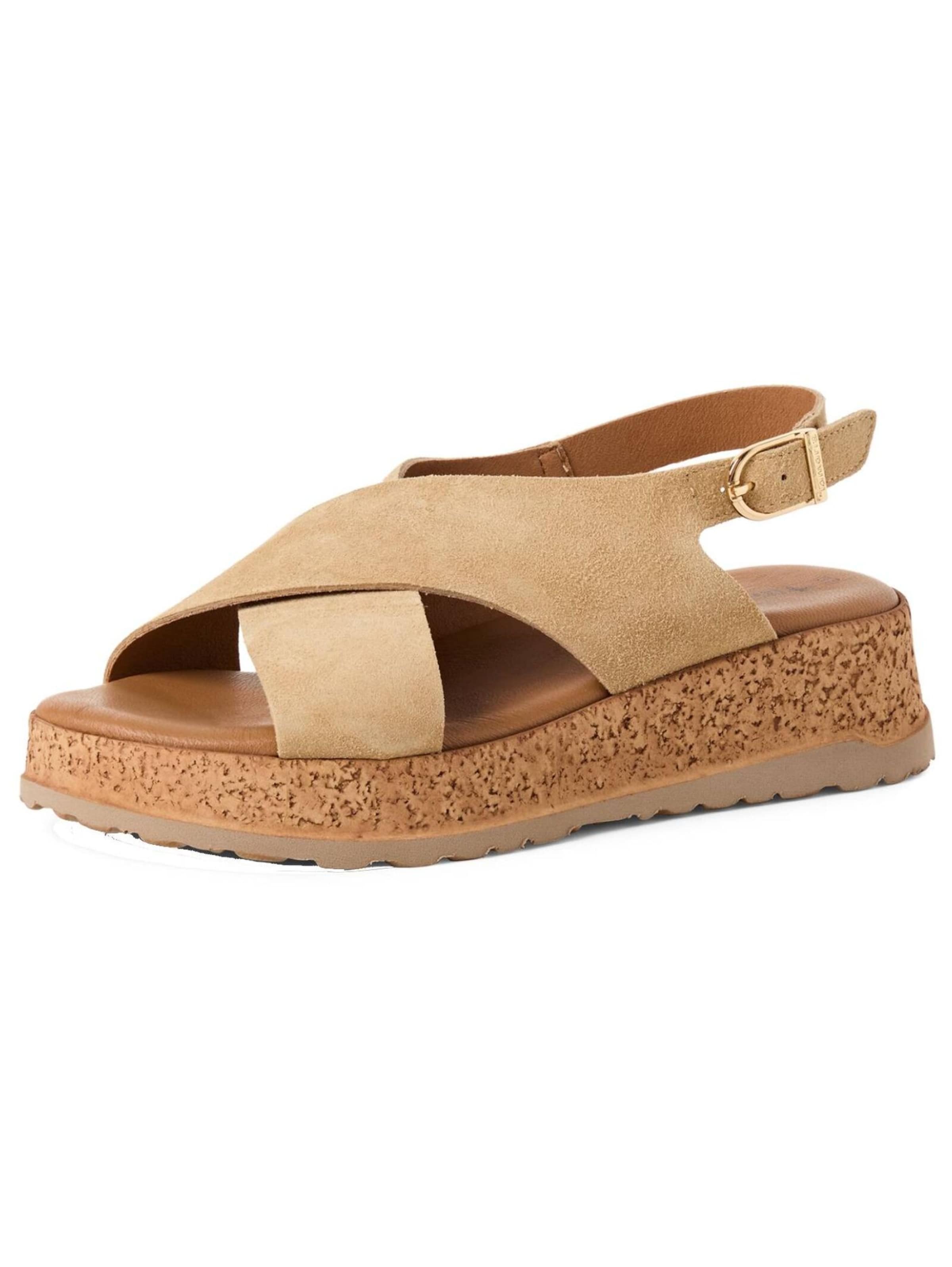 Sandales Tamaris en beige : devant