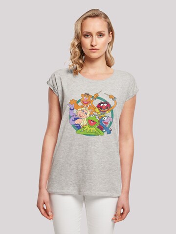 F4NT4STIC T-Shirt 'Disney Die Muppets Group Circle' in Grau: predná strana