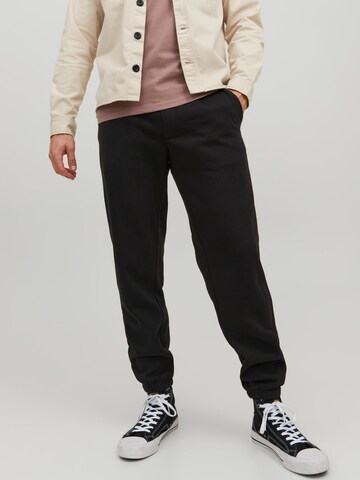 JACK & JONES Tapered Trousers 'Bill' in Black: front