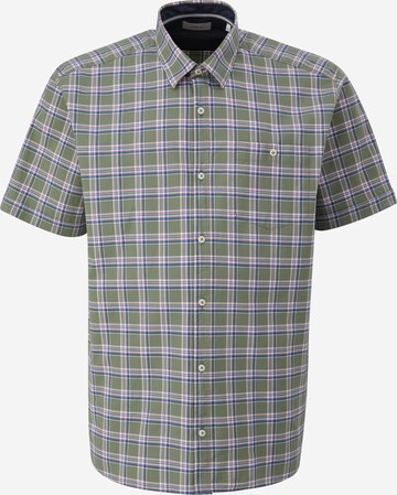 s.Oliver Men Big Sizes Button Up Shirt in Green: front