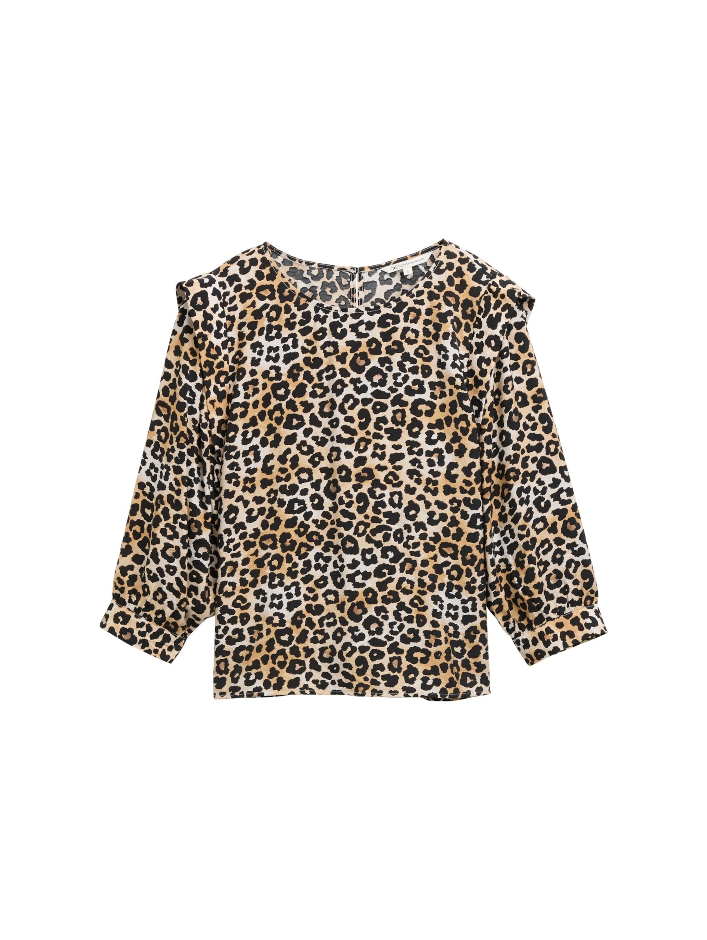 TOM TAILOR DENIM Blouse in Bruin: voorkant