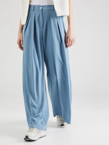 King Louie Wide Leg Hose 'Marnie Fanna' in Blau: Vorderseite
