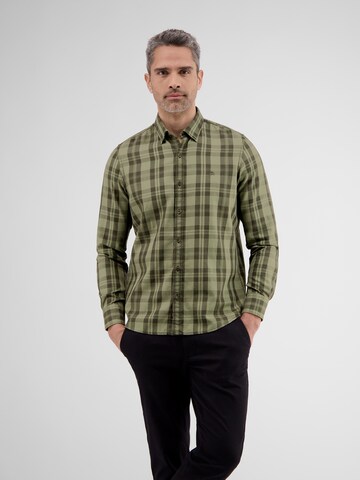 LERROS Regular fit Button Up Shirt in Green: front