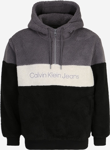 Sweat-shirt Calvin Klein Jeans Plus en noir : devant